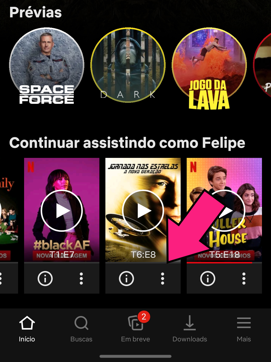 como remover série da fila continuar assistindo na Netflix