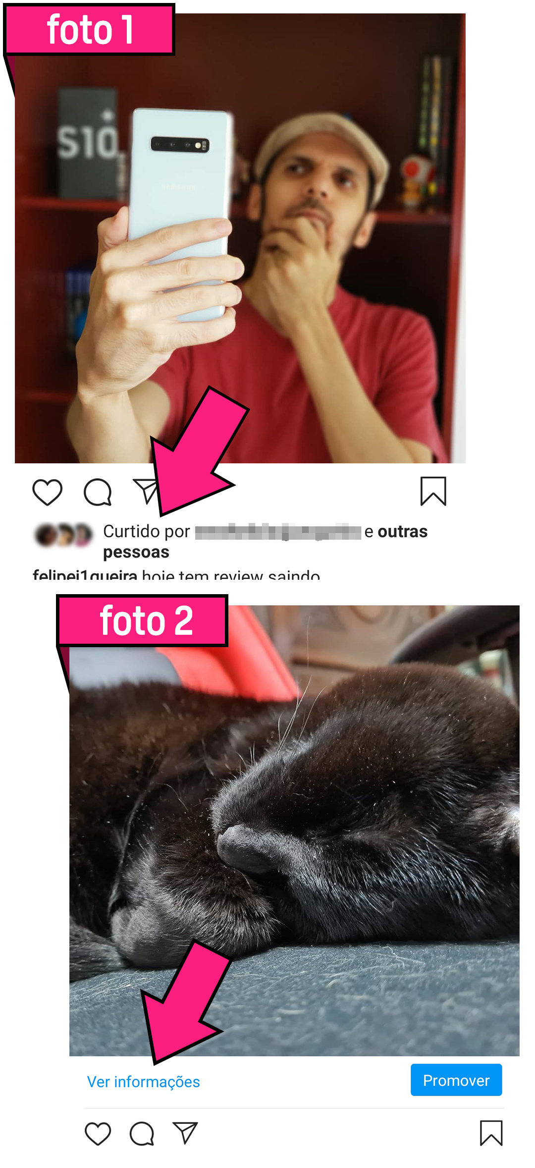 Onde ver curtidas no instagram