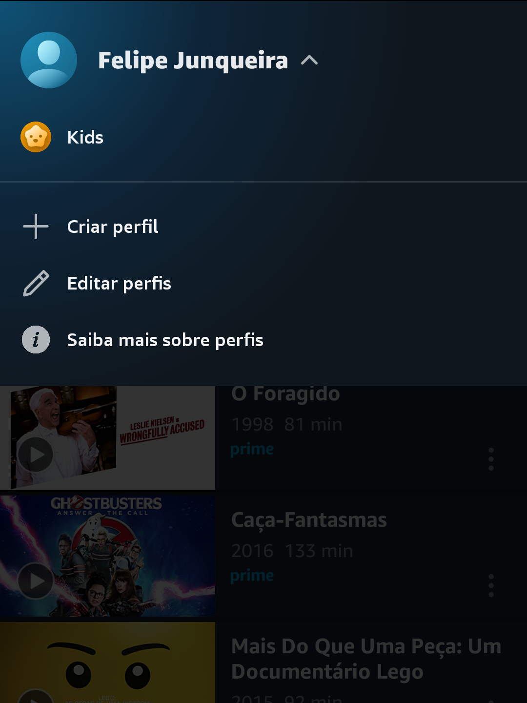 Como criar perfis no Amazon Prime Video