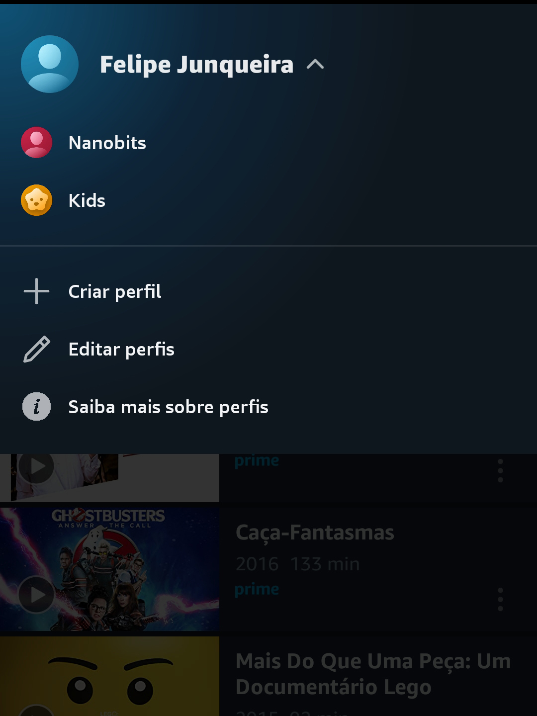 Como criar perfis no Amazon Prime Video