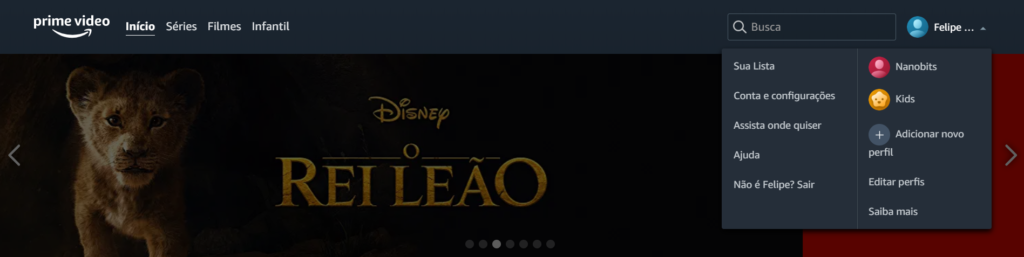 como criar perfil no amazon prime video