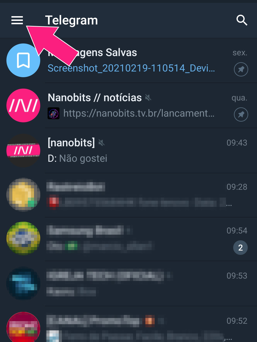 como sair do telegram nos dispositivos conectados