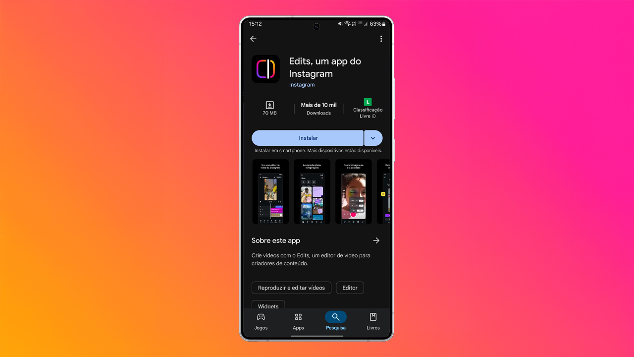 Edits, um app do Instagram