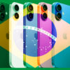 iPhone 16 sob a bandeira do Brasil