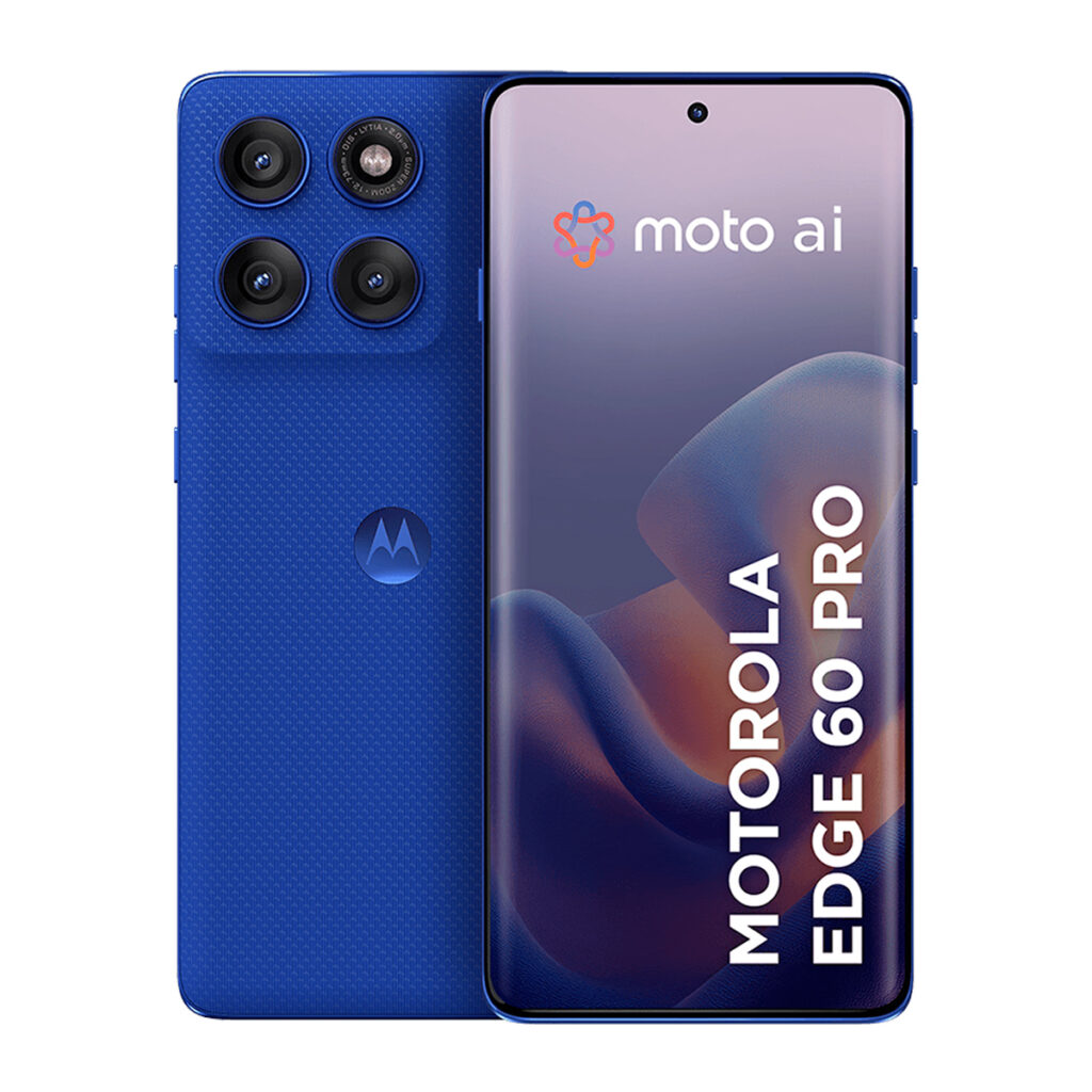 Motorola Edge 60 Pro na cor azul