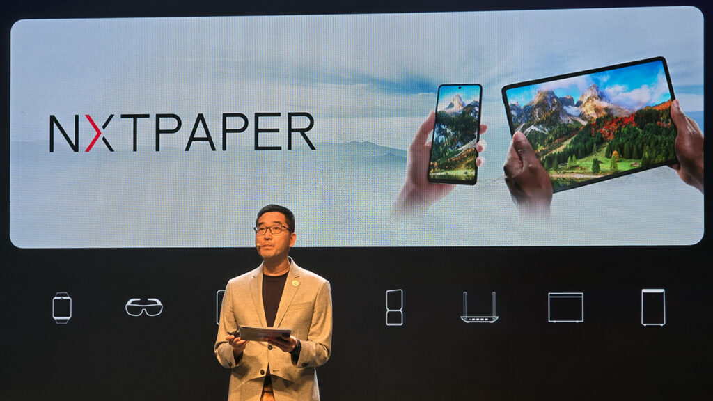 Apresentação da tela NXTPAPER, da TCL