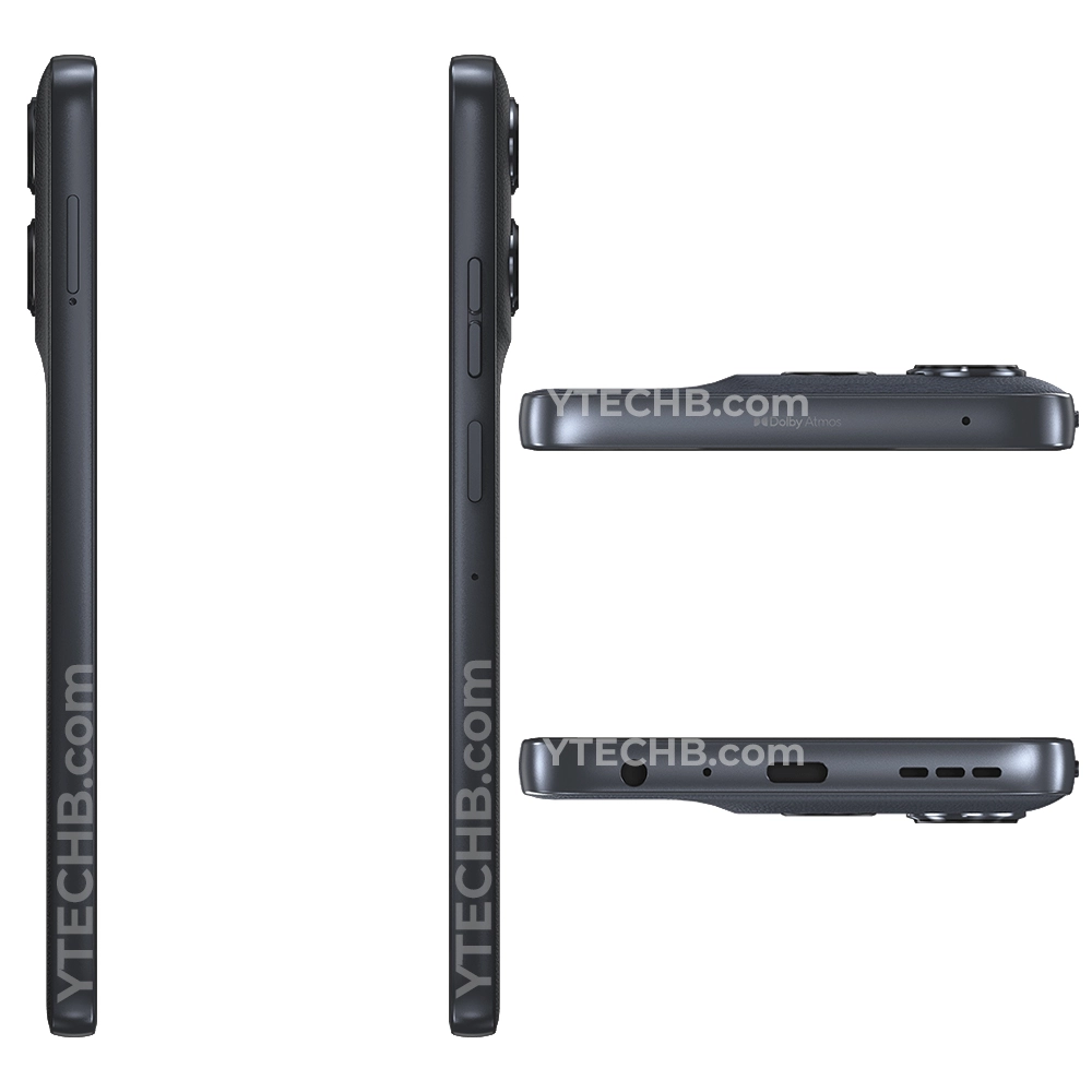 Render laterais Motorola Moto G56 Black Oyster