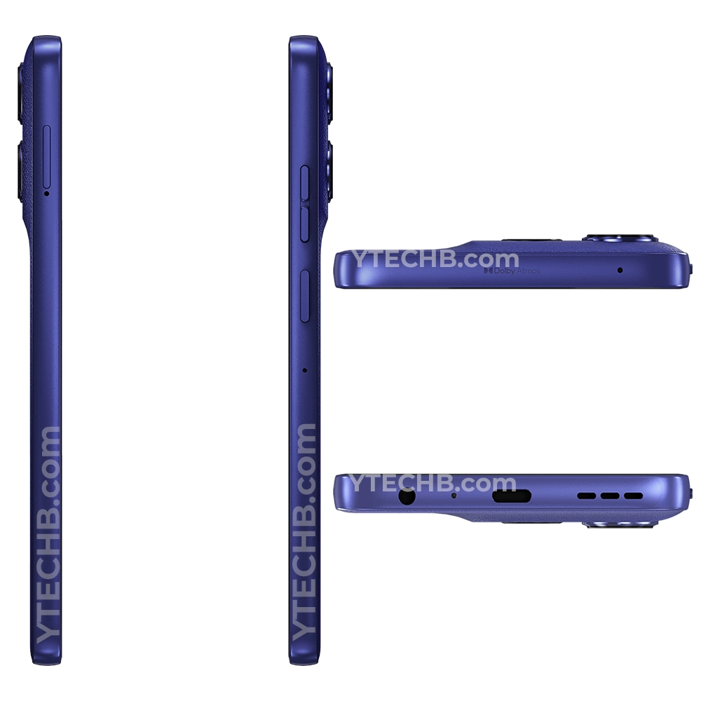 Render laterais Motorola Moto G56 Dazzling Blue