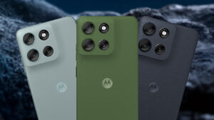 As três cores do Moto G56: cinza, verde e grafite