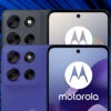 Suposto render do Moto G56 nas cores preto e azul, traseira e frontal