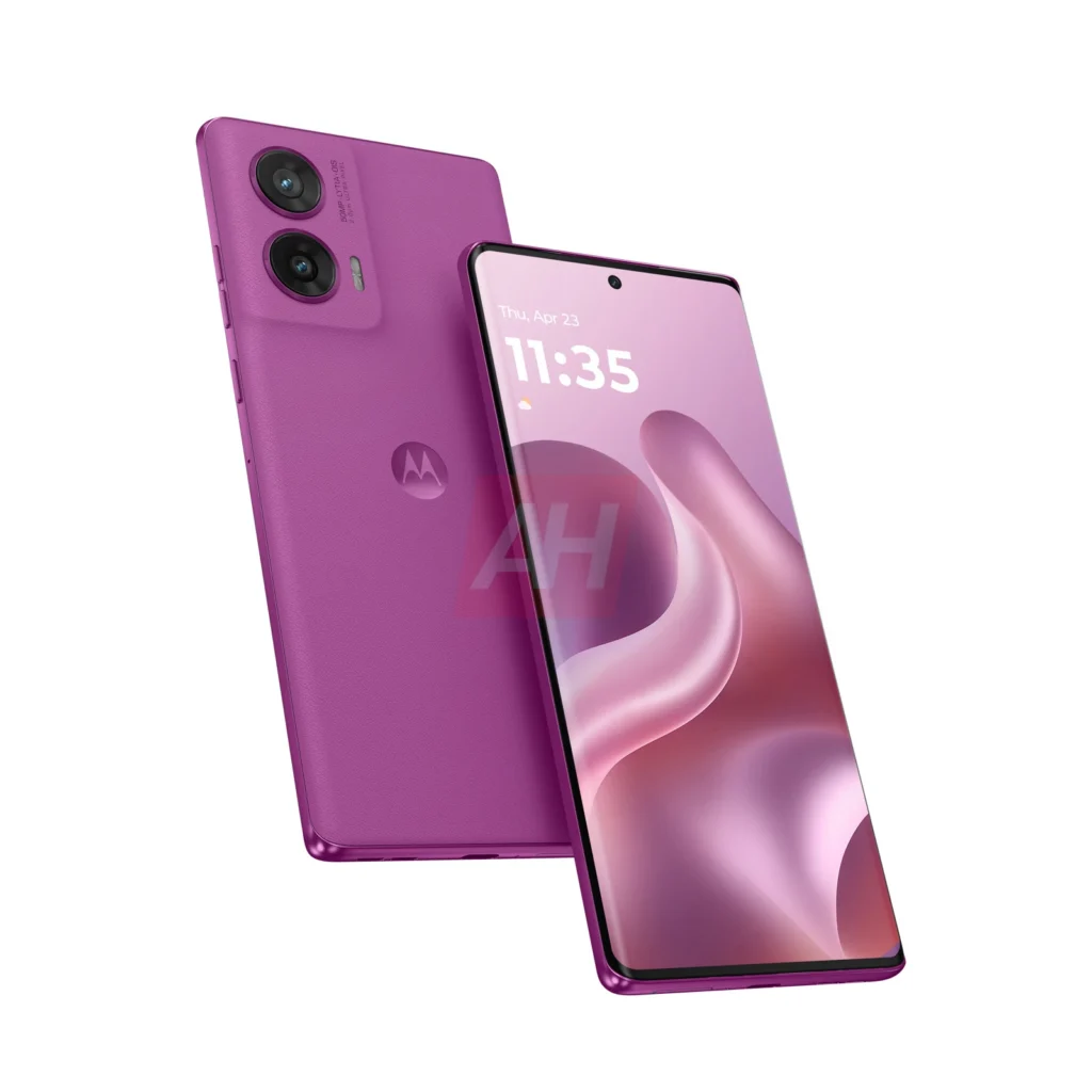 Motorola Moto G96 na cor Pantone Cattleya Orchid