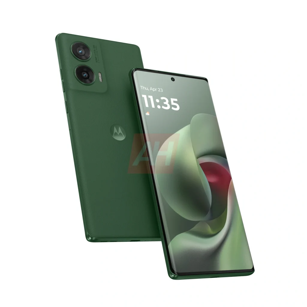 Motorola Moto G96 na cor Pantone Greener pastures