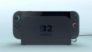 Foto do Nintendo Switch 2 no dock de mesa