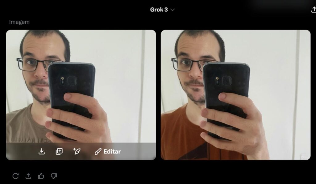 Tentativa de remover roupas masculinas com o uso da Grok AI