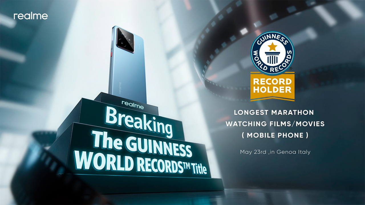 Relame GT 7 recebe selo do Guinness World Records pela maior maratona de filmes em um celular
