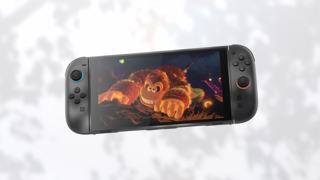 O Nintendo Switch 2 com o jogo Donkey Kong Banaza