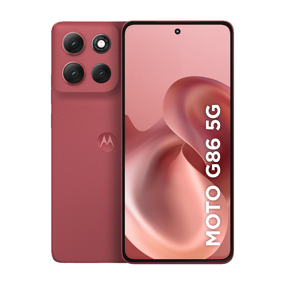 Moto G86 na cor vermelha