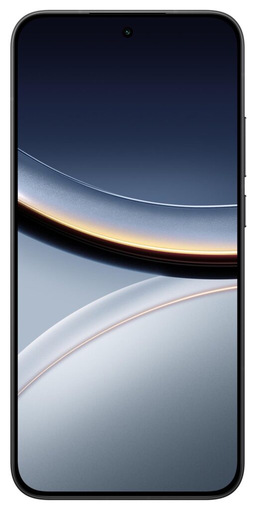 Suposto render em boa qualidade do Poco F7 na cor preta. Frente