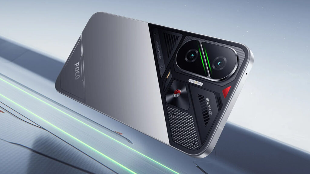 Poco F7 na cor prata