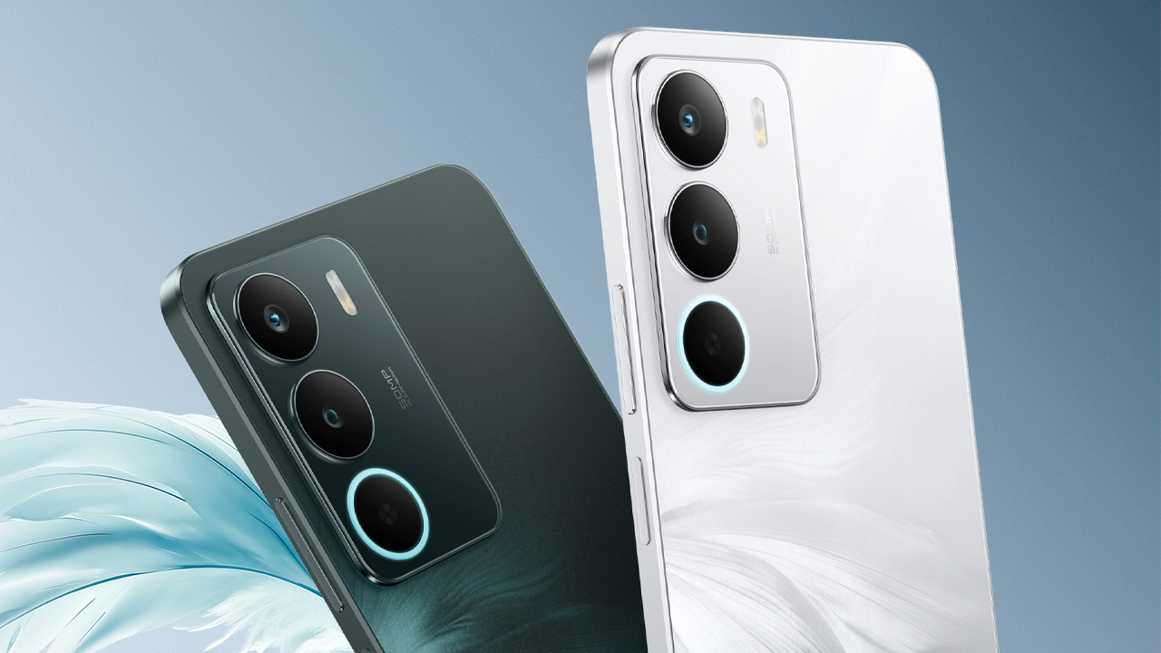 Realme C71 nas cores verde e branco