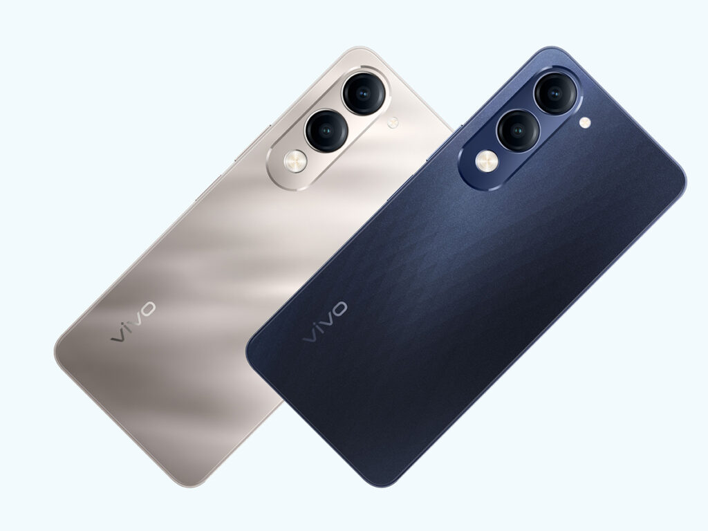 Vivo T4 Lite nas cores dourado e azul