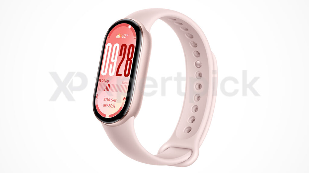 Xiaomi Smart Band 10 com pulseira rosa