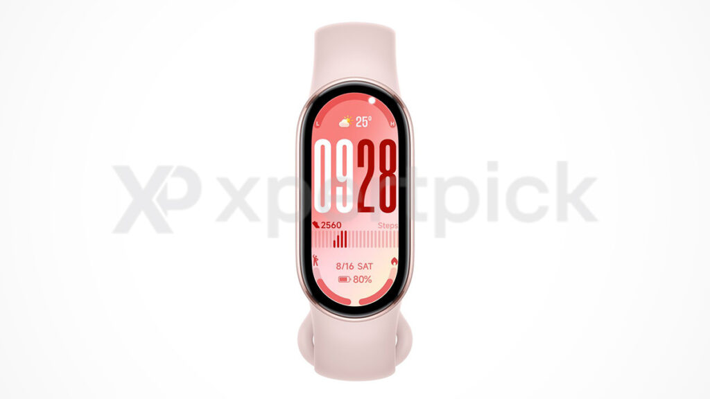 Xiaomi Smart Band 10 com pulseira rosa