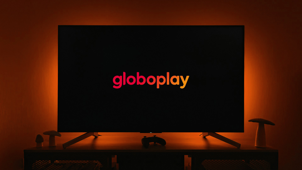 Globoplay em uma televisão