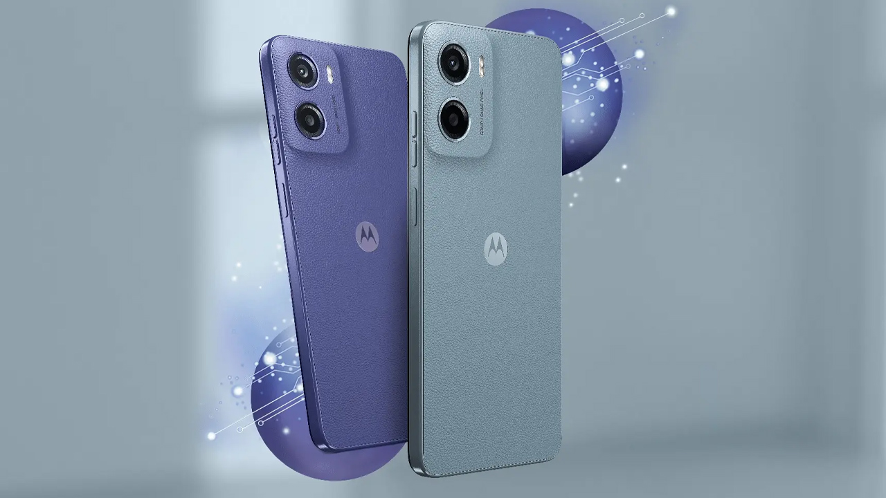 Motorola Moto G05 está disponível em duas cores: violeta e cinza