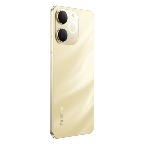Realme Note 70T dourado: parte traseira