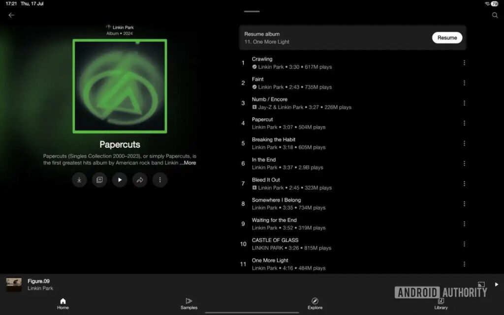Tela inicial e lista de