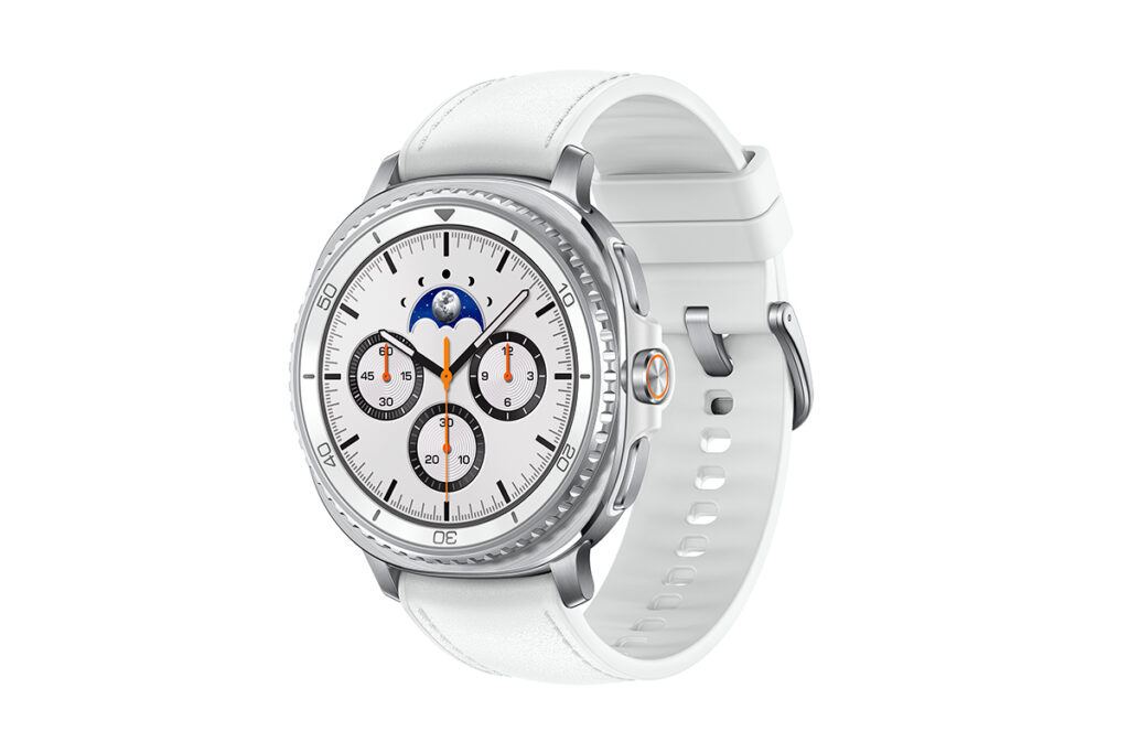 Galaxy Watch 8 Classic branco virado para a direita