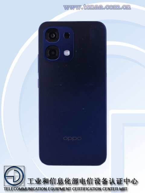 Foto da traseira do Oppo A6 5G em certificação MIIT