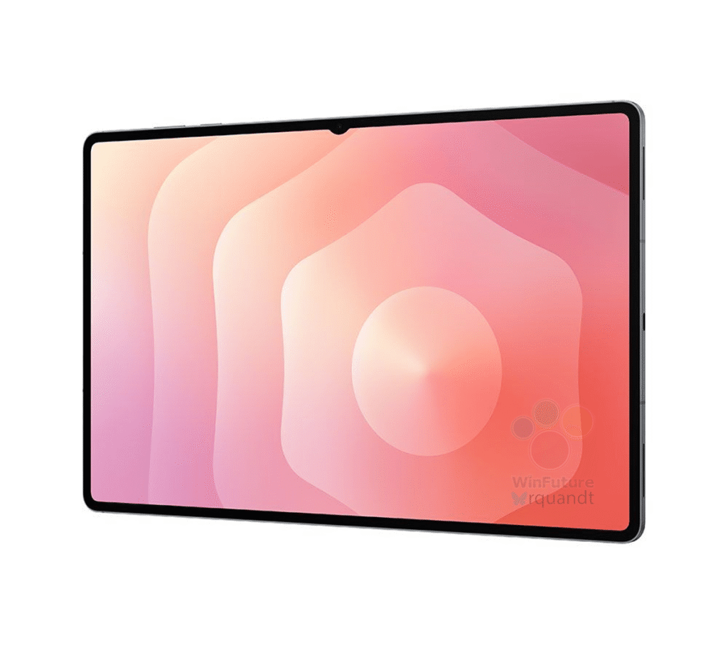 Galaxy Tab S11 Ultra de frente ligeiramente virado para a esquerda