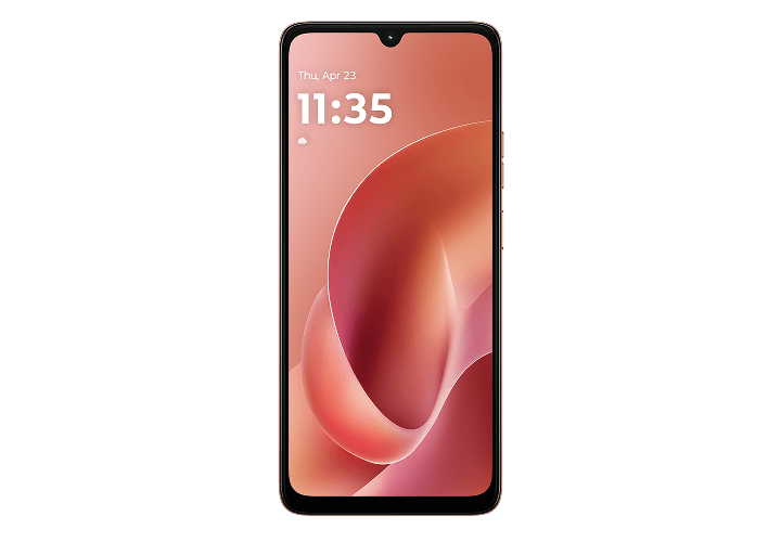 Tela do Moto G06 vermelho