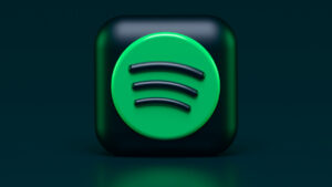 Ícone do Spotify em um cubo 3D