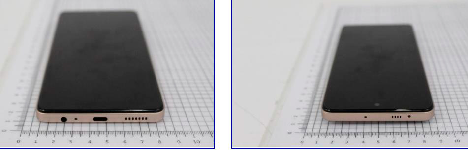 Partes inferior e superior do Tecno Pova 7 na documentação da Anatel