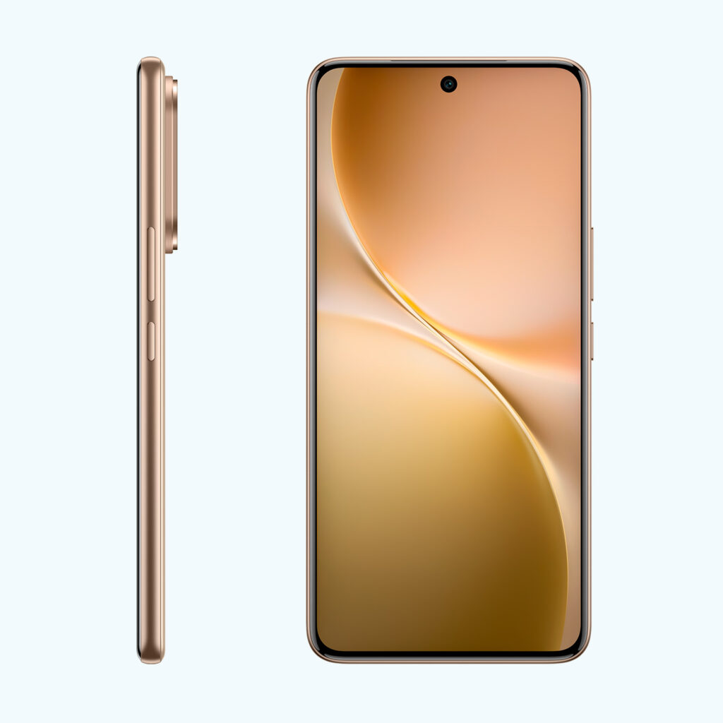 Vivo V60 dourado (Auspicious Gold)