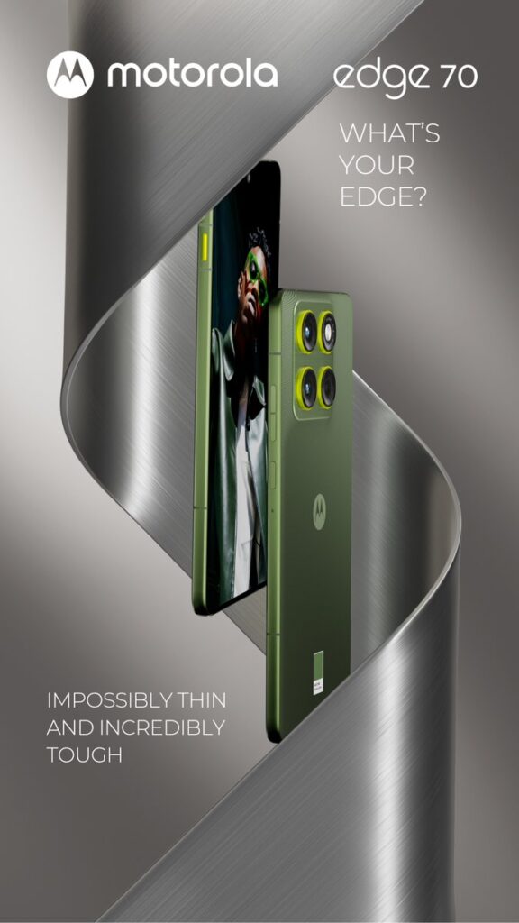 Suposta imagem promocional do Motorola Edge 70