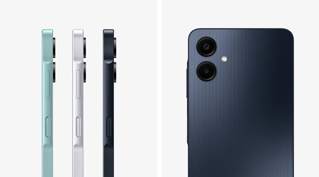 Samsung Galaxy A06 está disponível em três cores