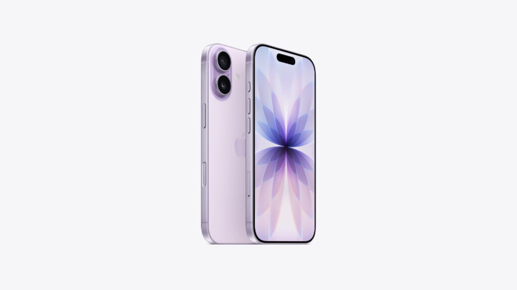 O iPhone 17 na cor lavanda