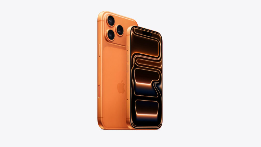 iPhone 17 Pro e Pro Max na cor laranja-cósmico