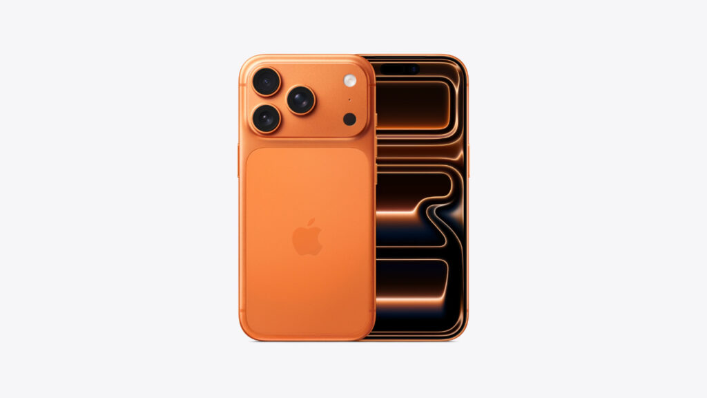 iPhone 17 Pro laranja-cósmico
