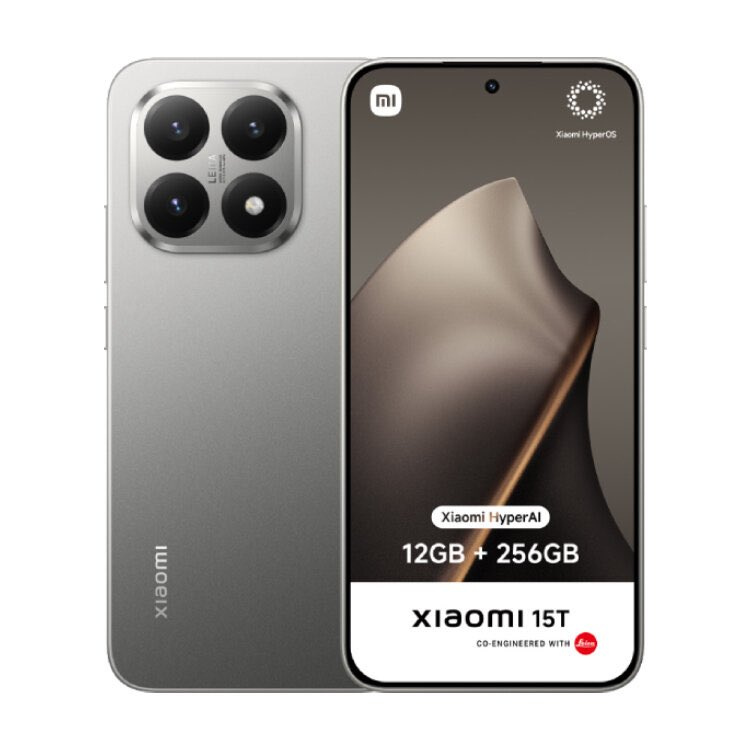 Render vazado do Xiaomi 15T na cor cinza