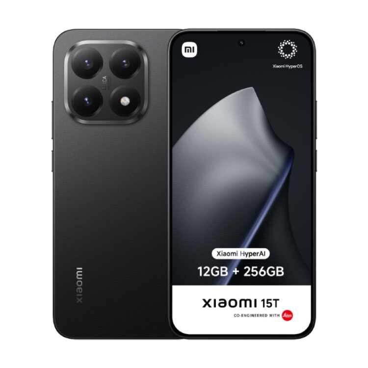 Render vazado do Xiaomi 15T na cor preta