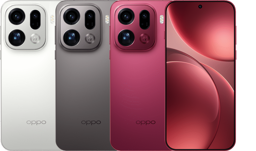 Oppo Find X9 Pro está disponível em três cores