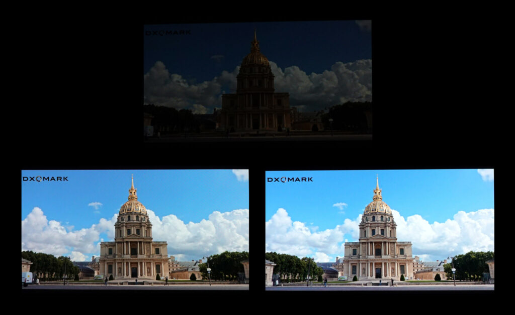 Tela do iPhone Air em comparação com Galaxy S25 Edge e Google Pixel 10 Pro XL em ambiente com pouca luz