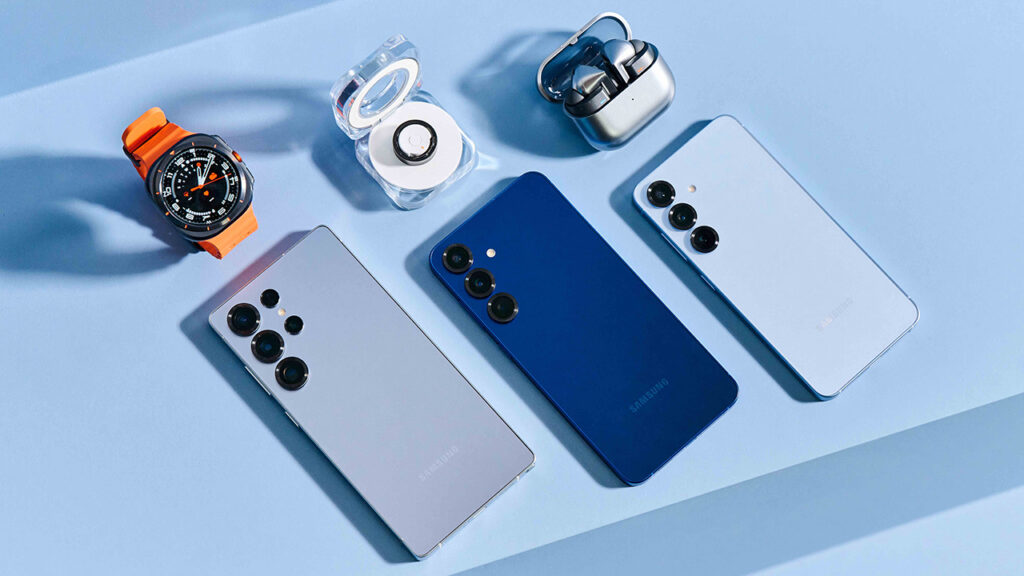 Galaxy Watch Ultra, Ring, Buds 3 Pro, S25 Ultra, S25 Plus e S25