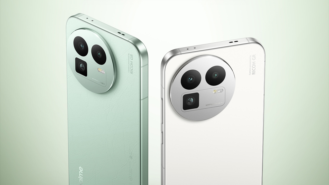 Realme GT 8 verde e branco