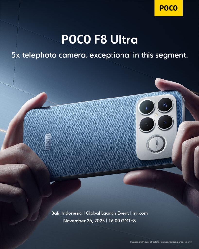 Câmera telefoto de 5x do Poco F8 Ultra